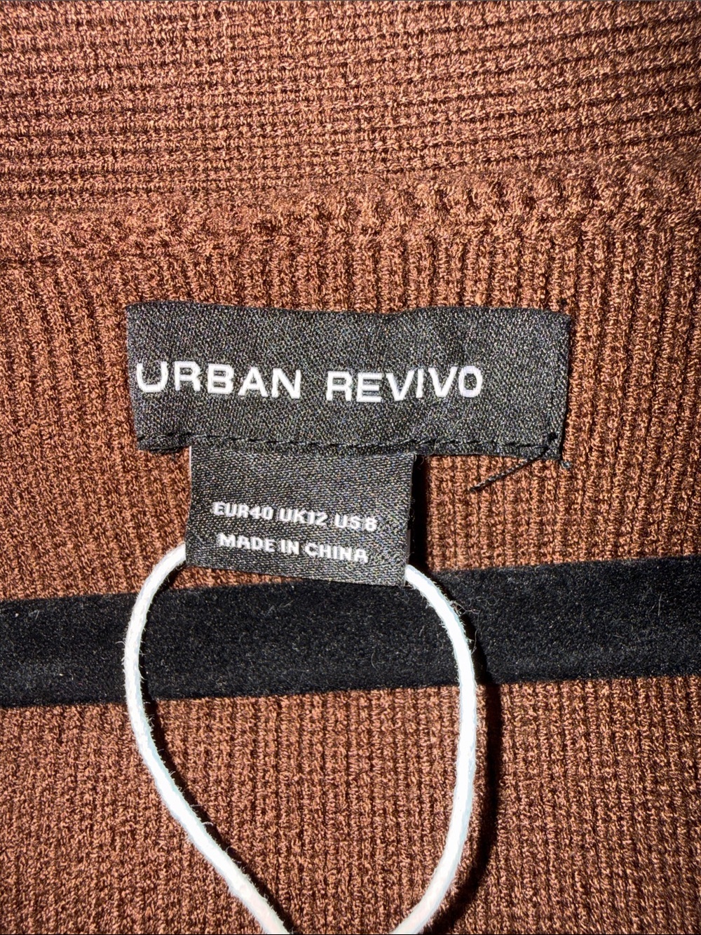 Chestnut Brown V-Neck Button-Front Cardigan Sweater - Picture 7 of 7